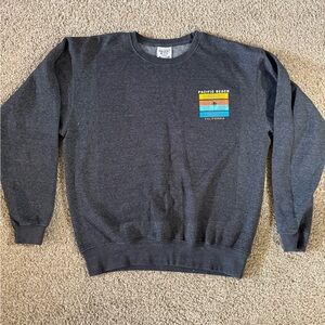Pacific Beach California Sweatshirt Medium Gray Palm Tree San Diego Crewneck
